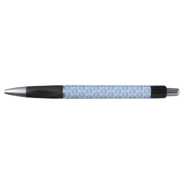 Cute Blue Baby Boy Pumpkin Patterned Pen (Front)