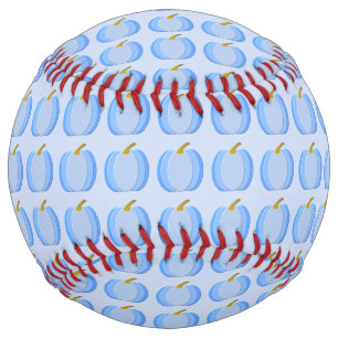 Cute Blue Baby Boy Pumpkin Patterned Softball
