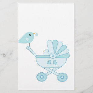 Cute Blue Baby Boy Stationery