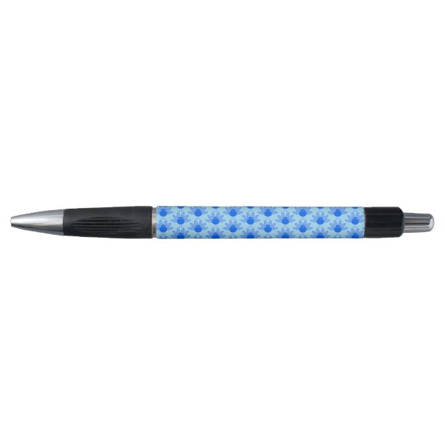 Cute Blue Baby Boy Thanksgiving Turkey Patterned Pen (Front)