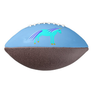 Cute Blue Baby Boy Unicorn Football