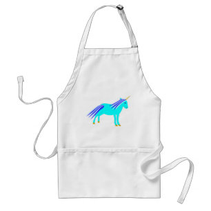 Cute Blue Baby Boy Unicorn Standard Apron