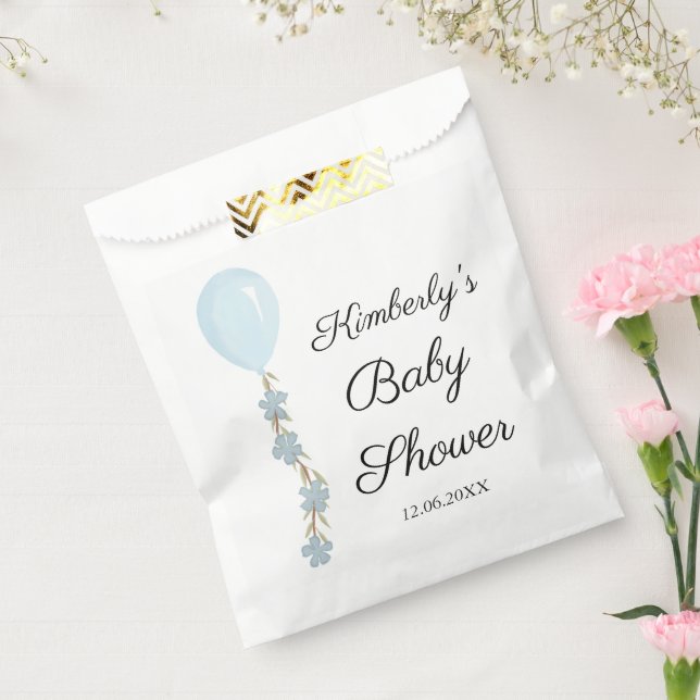 Cute Blue Balloon Baby Shower  Favour Bag (Sealed)