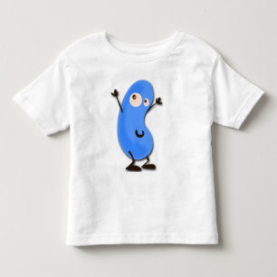 Cute Blue Bean Monster Toddler T-shirt