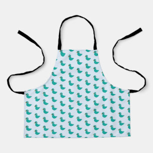 Cute blue bird apron