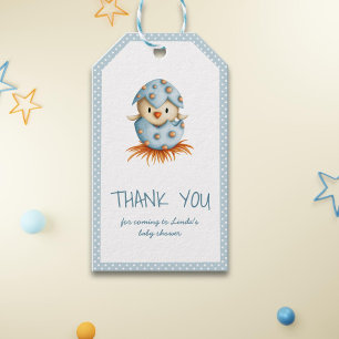 Cute Blue Bird Baby Shower Gift Tags