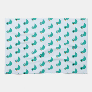 Cute blue bird kitchen towel