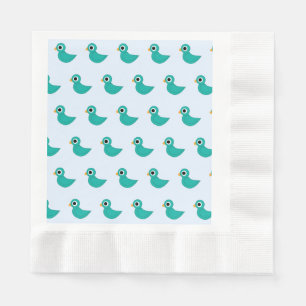 Cute blue bird napkin