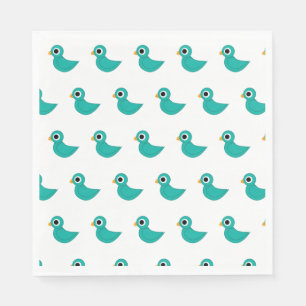 Cute blue bird napkin