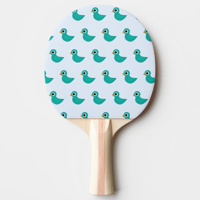 Cute blue bird ping pong paddle (Front)
