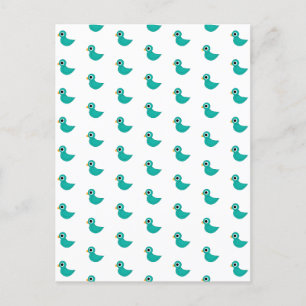 Cute blue bird postcard