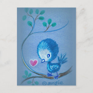 Cute Blue Bird Postcard