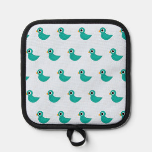 Cute blue bird pot holder