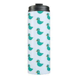 Cute blue bird thermal tumbler