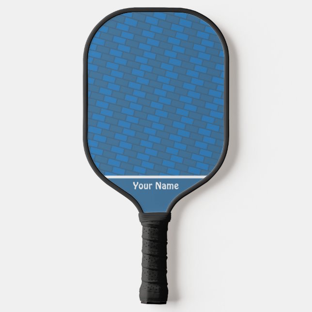 Cute Blue Brick Exercise Pro Pickleball Paddle (Back)