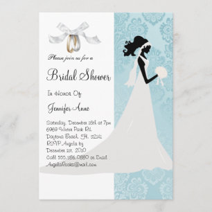 Cute Blue Bridal Shower Invite