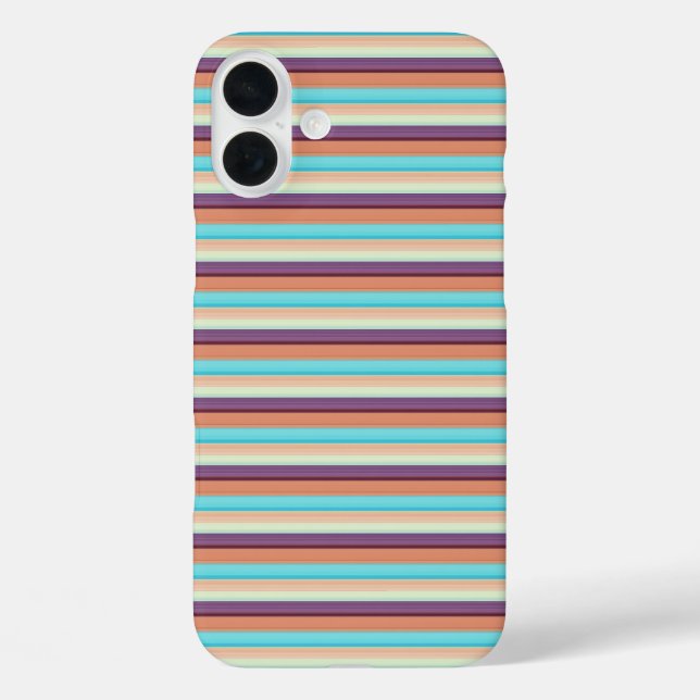 Cute blue brown stripes  Case-Mate iPhone case (Back)