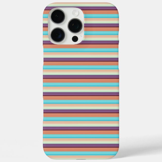 Cute blue brown stripes  Case-Mate iPhone case (Back)
