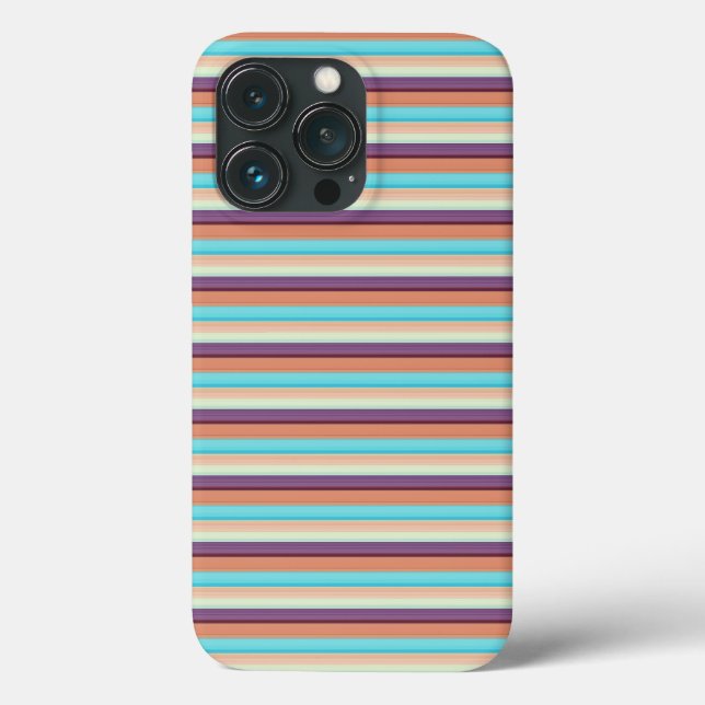 Cute blue brown stripes  Case-Mate iPhone case (Back)