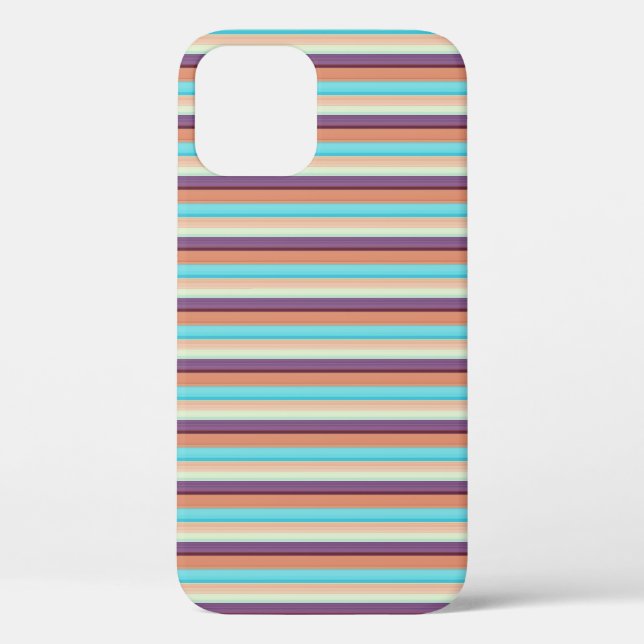 Cute blue brown stripes  Case-Mate iPhone case (Back)