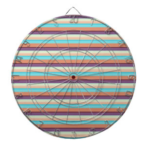 Cute blue brown stripes  dartboard