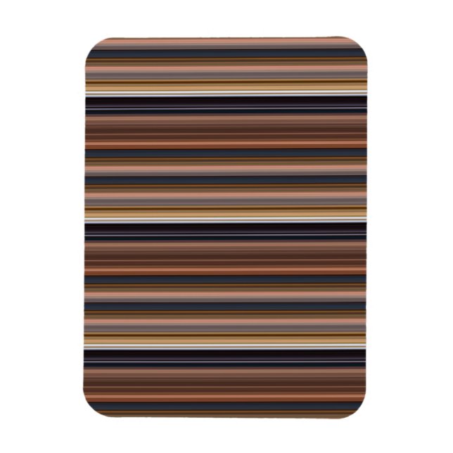 Cute blue brown stripes magnet (Vertical)