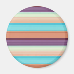 Cute blue brown stripes  magnet