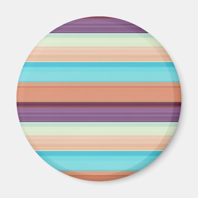 Cute blue brown stripes  magnet (Front)