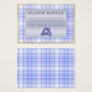 Cute Blue Bunny "Raffle" Baby Shower