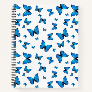 Cute blue butterflies notebook