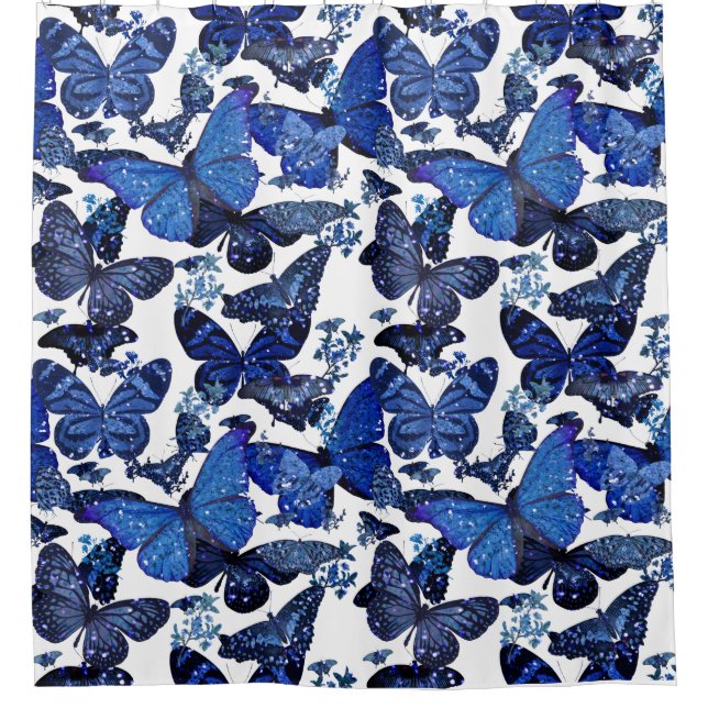 cute blue butterflies with glitter (Front)