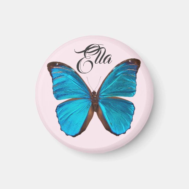Cute Blue Butterfly Magnet (Front)