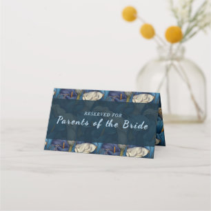 Cute Blue Calla Lilies Wildflower Wedding Place Card