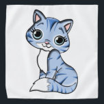 Cute blue cat cartoon bandana<br><div class="desc">Great gift for kids family,  friends or even for yourself! You can customize this product by adding your own text, photo etc! Just click on "customize it" button to create your one of a kind product! This design is also available on many other products.</div>