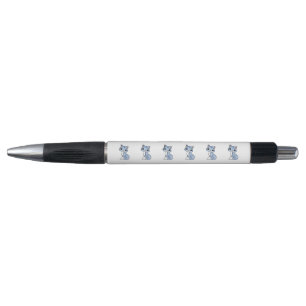 Cute blue cat cartoon pen