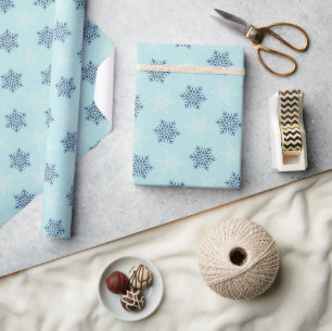 Cute Blue Christmas Festive wrapping paper