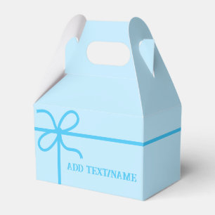 Cute Blue Custom Favor Box