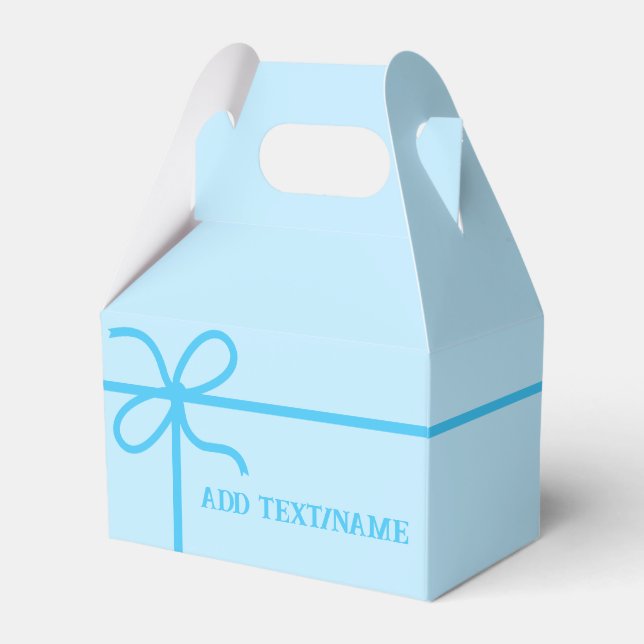 Cute Blue Custom   Favor Box (Front Side)