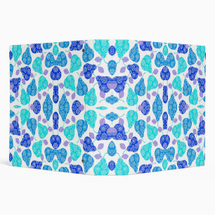 Cute blue' decorative pears pattern binder