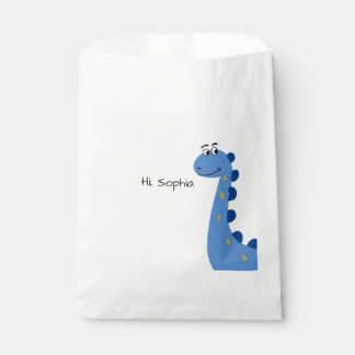 Cute Blue Dinosaur - Custom Name Sophia Favour Bag