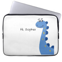 Cute Blue Dinosaur - Custom Name Sophia