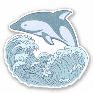 Cute blue dolphin
