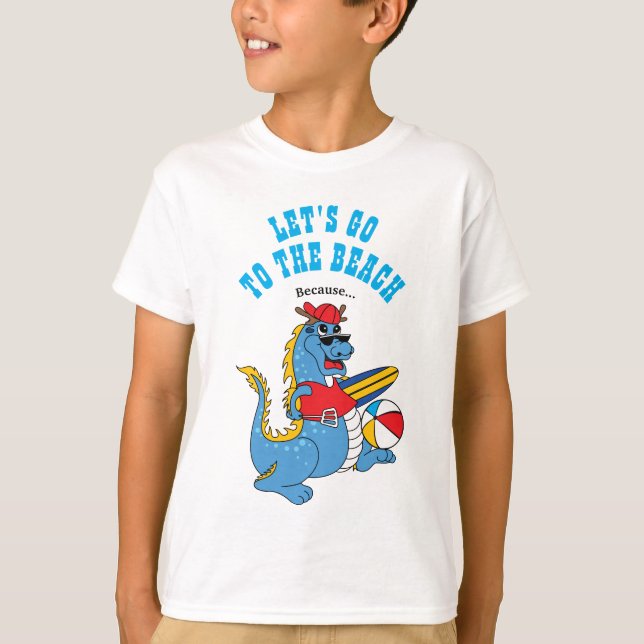 Cute Blue Dragon T-Shirt for Birthday or any event (Front)