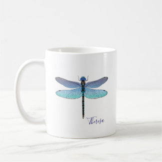 Cute Blue Dragonfly Mugs Coffee Cups