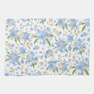 Cute Blue et rose Floral serviette de cuisine