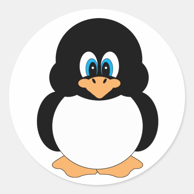 Cute Blue Eyed Penguin Stickers (Front)