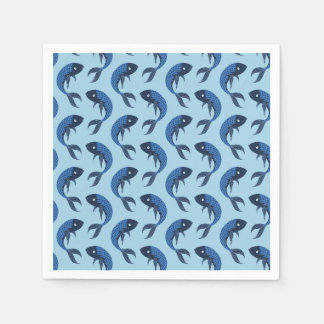 Cute blue fish napkins
