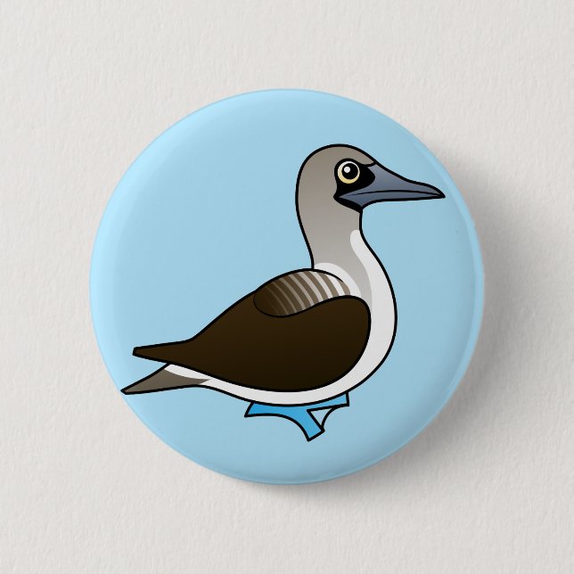 Cute Blue-footed Booby 2 Inch Round Button (Front)