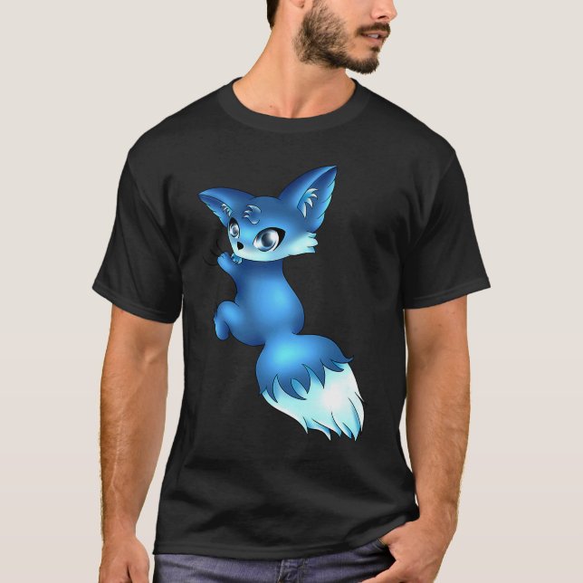 Cute Blue Fox,   Animals T-Shirt (Front)