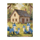 Cute Blue Fox Family Cottage